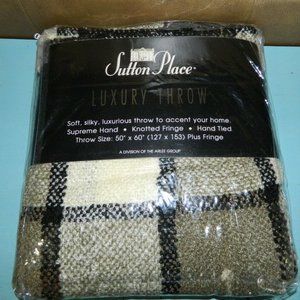 Sutton Place Throw Blanket Luxury Fringe Throw